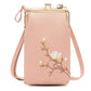 🌸女性用スリングクロスボディ財布（携帯電話ホルダー付き）