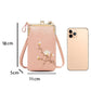 🌸女性用スリングクロスボディ財布（携帯電話ホルダー付き）