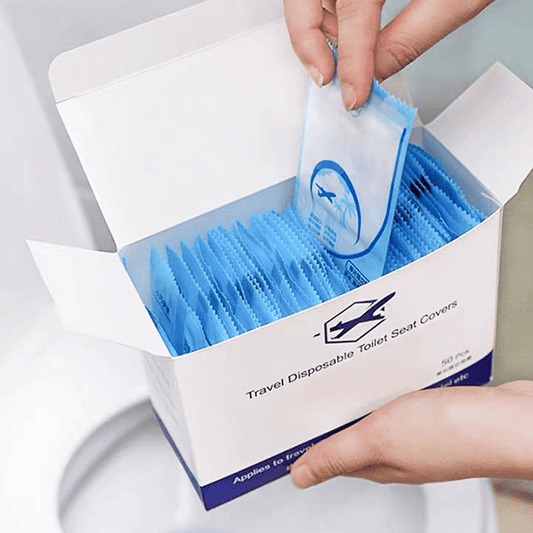 🎁💥使い捨てプラスチック製便座カバー - 公衆トイレももう心配なし👋