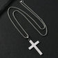 男女兼用 ステンレス製クロスペンダントネックレス