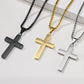 男女兼用 ステンレス製クロスペンダントネックレス